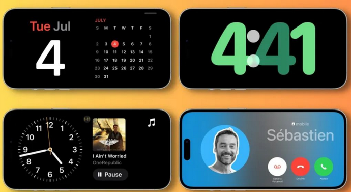 萨嘎苹果手机维修分享iOS17横屏充电待机显示有什么好处 