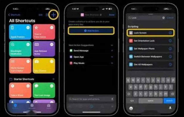 萨嘎苹果14锁屏维修店分享iPhone14升级iOS16.4后如何创建锁屏快捷方式 