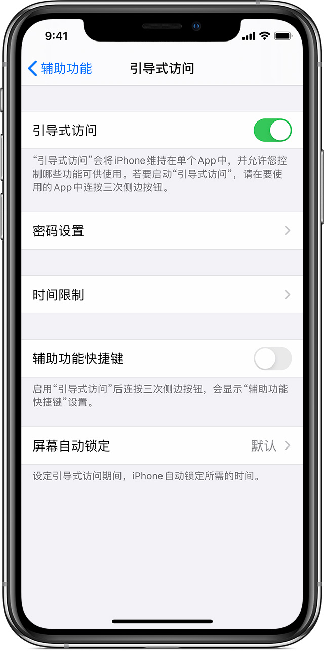 萨嘎苹果手机维修分享如何在 iPhone 上退出引导式访问 