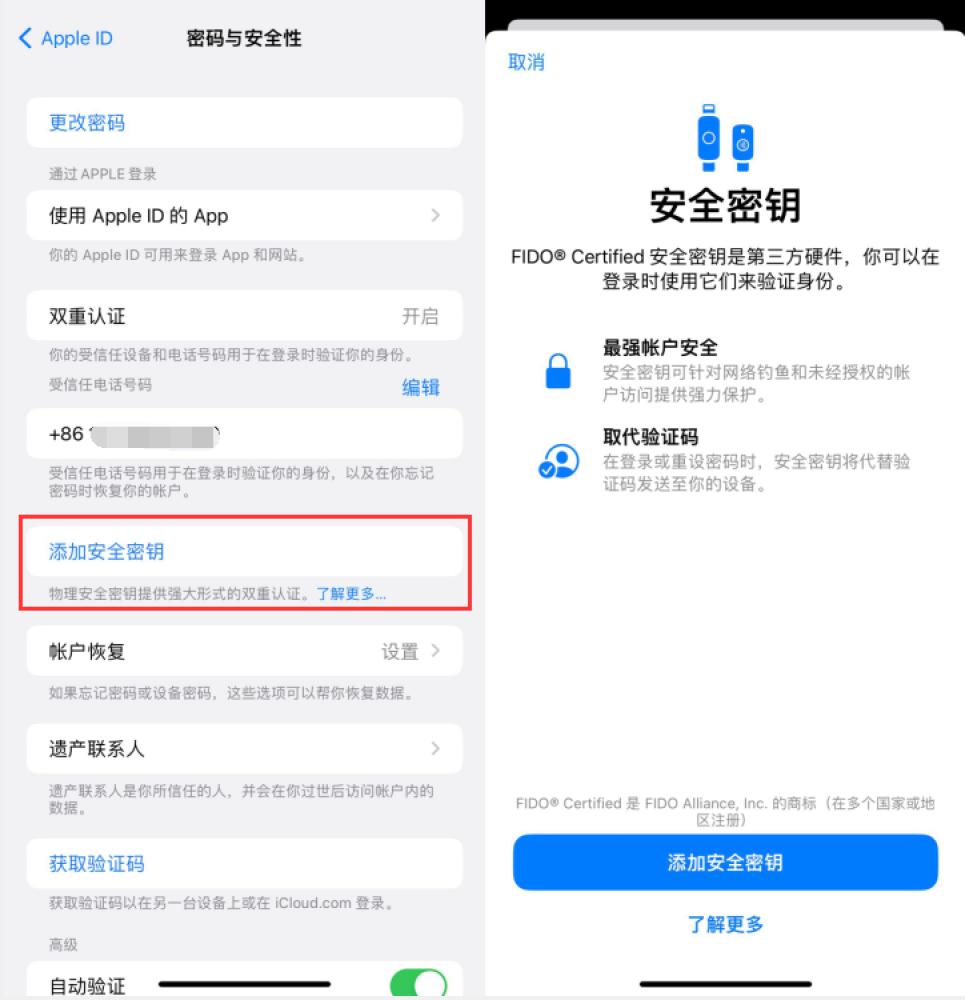 萨嘎苹果服务网点分享物理安全密钥有什么用？iOS 16.3新增支持物理安全密钥会更安全吗？ 