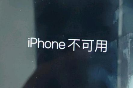 萨嘎苹果服务网点分享锁屏界面显示“iPhone 不可用”如何解决 