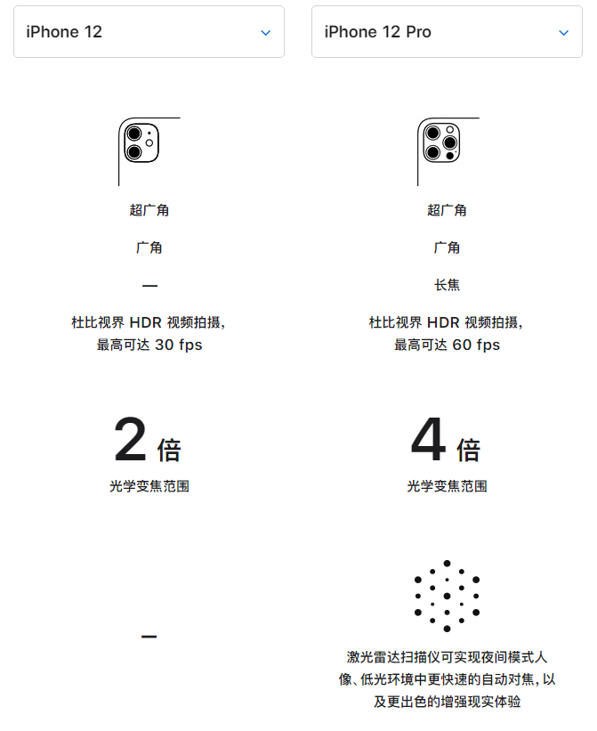 萨嘎苹果手机维修分享苹果 iPhone 12 与 iPhone 12 Pro 选哪款 